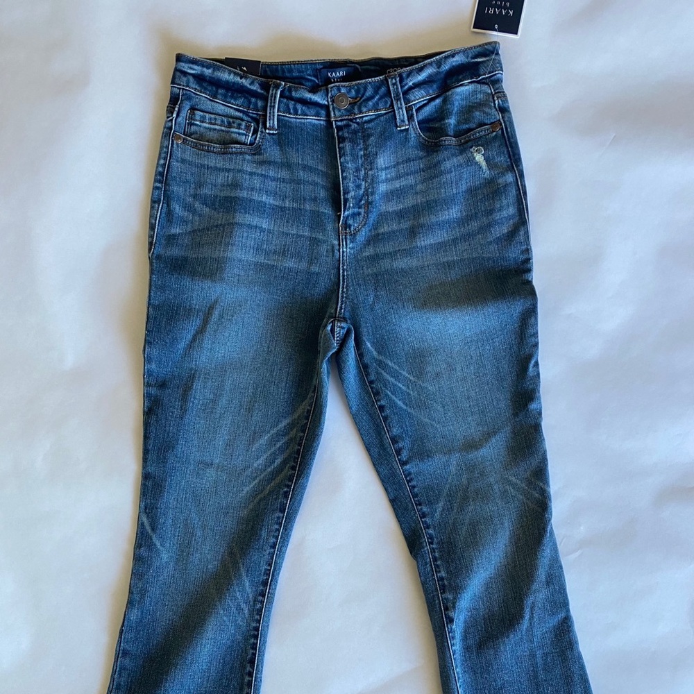 Karri Blue Crop Flare Jeans